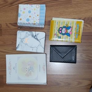 5 pc Notebook address book photo album lot Precious Moments notepads vintage